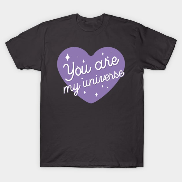 BTS you are my universe purple heart T-Shirt by Oricca